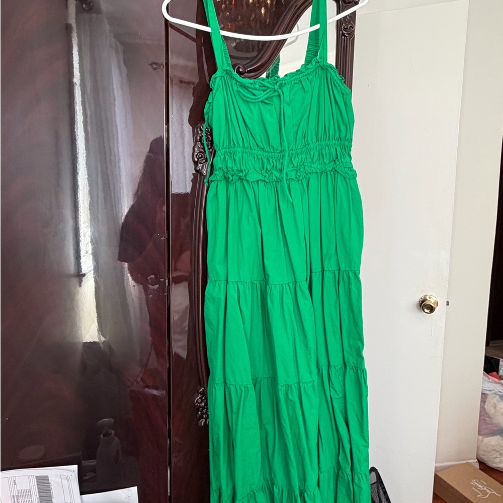 J. Crew Vibrant Green Maxi Dress